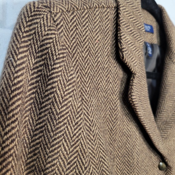 Chaps Tweed Herringbone Jacket sz L new Equestrian Academia Classic Old Money - Picture 3 of 8